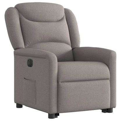 vidaXL Relaxsessel mit Aufstehhilfe Elektrisch Taupe Stoff