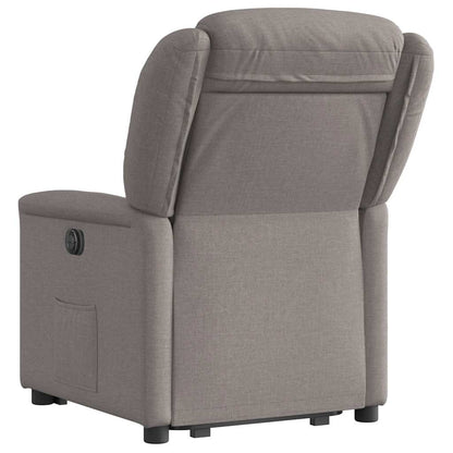 vidaXL Relaxsessel mit Aufstehhilfe Elektrisch Taupe Stoff