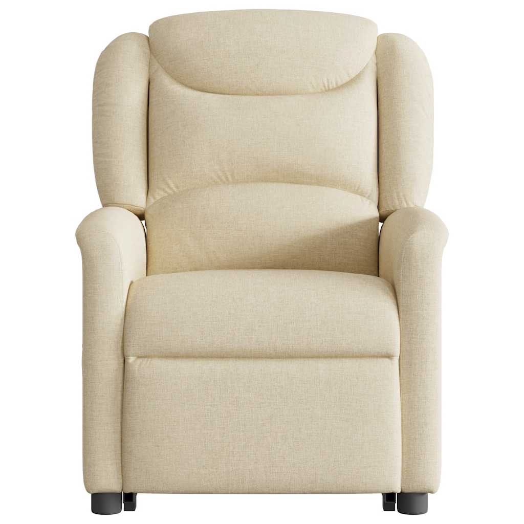 vidaXL Relaxsessel mit Aufstehhilfe Elektrisch Creme Stoff