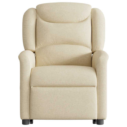 vidaXL Relaxsessel mit Aufstehhilfe Elektrisch Creme Stoff