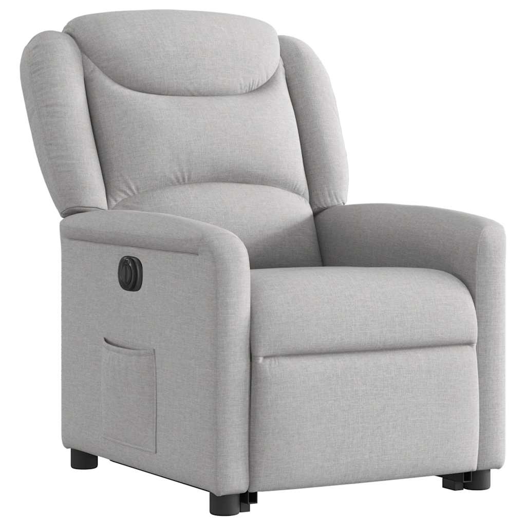 vidaXL Fauteuil releveur électrique gris nuage en tissu