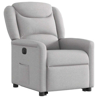 vidaXL Fauteuil releveur électrique gris nuage en tissu