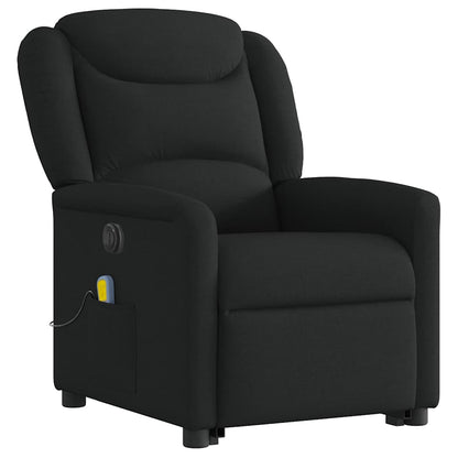 vidaXL Elektrischer Massagesessel mit Aufstehhilfe Schwarz Stoff
