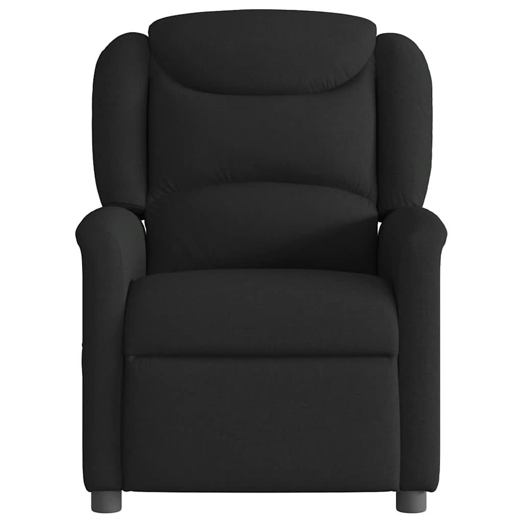 vidaXL Elektrischer Massagesessel mit Aufstehhilfe Schwarz Stoff