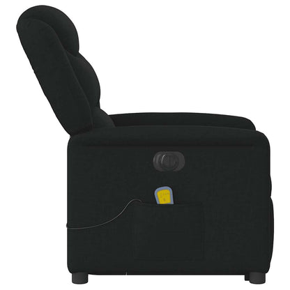 vidaXL Elektrischer Massagesessel mit Aufstehhilfe Schwarz Stoff