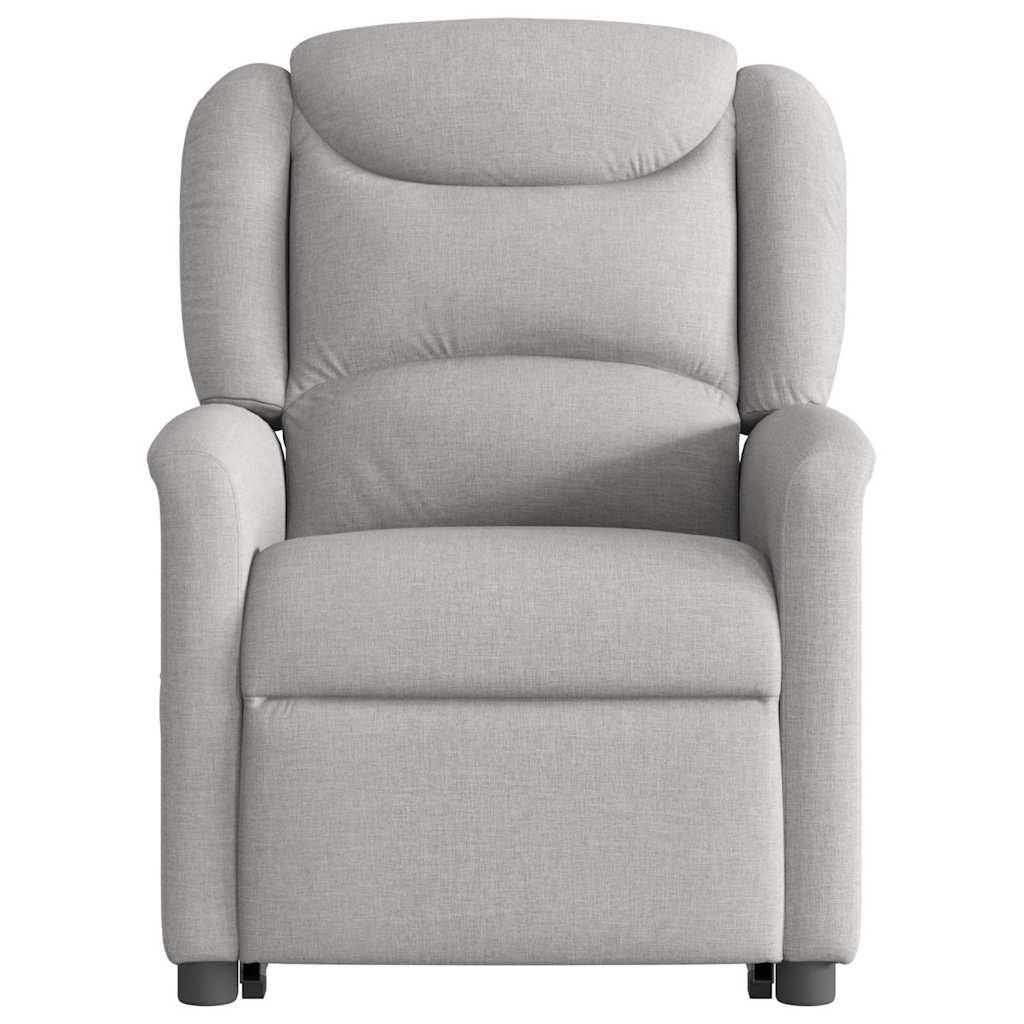 vidaXL Fauteuil de massage inclinable et releveur électrique Tissu gris nuage