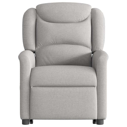 vidaXL Fauteuil de massage inclinable et releveur électrique Tissu gris nuage