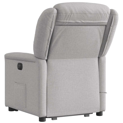 vidaXL Fauteuil de massage inclinable et releveur électrique Tissu gris nuage