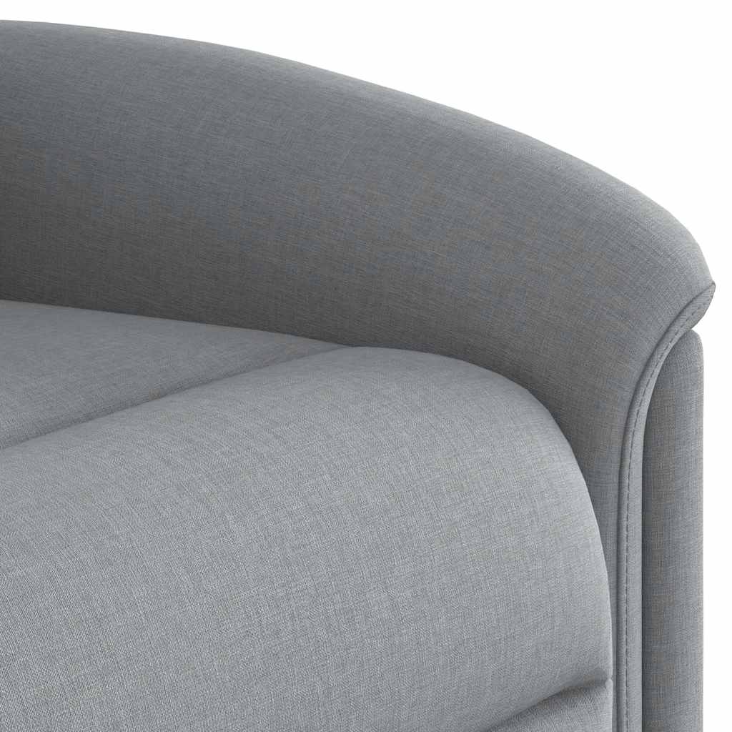 vidaXL Fauteuil relax électrique Gris clair Tissu