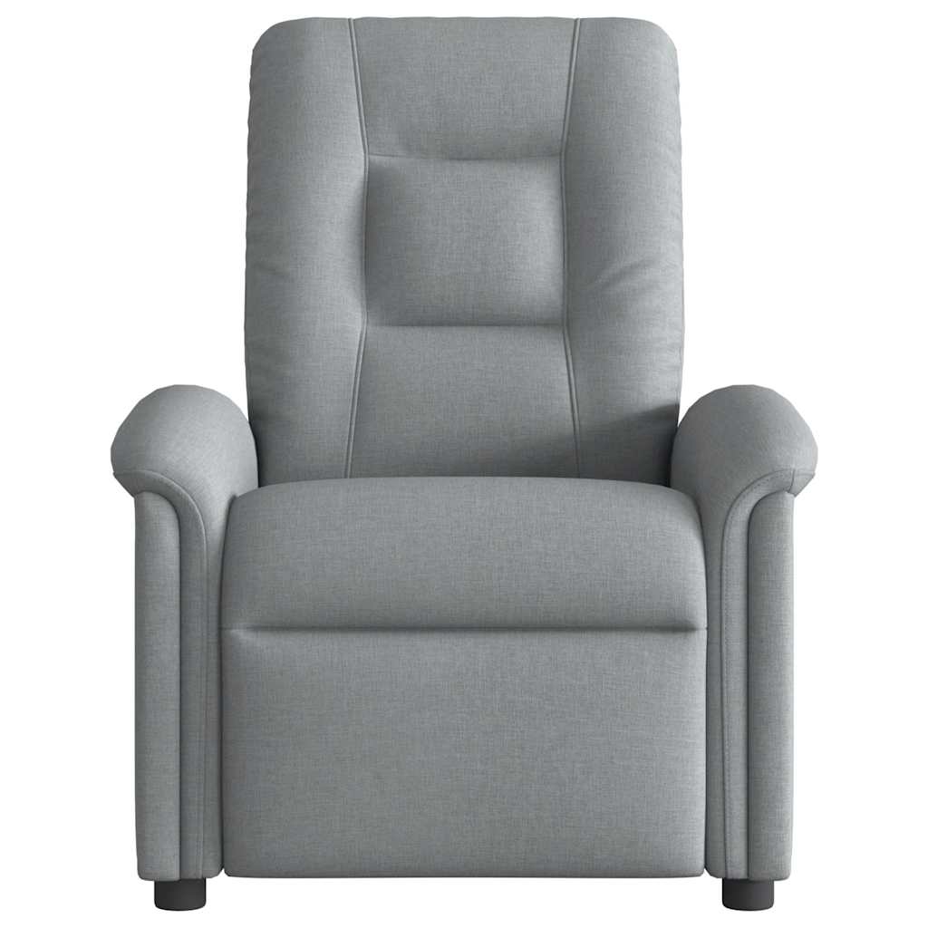 vidaXL Fauteuil relax électrique Gris clair Tissu