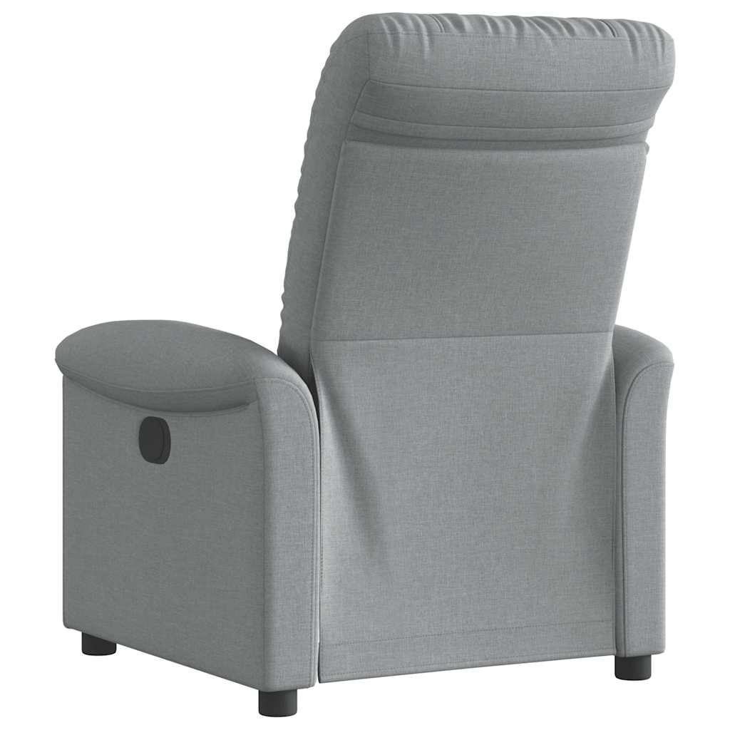 vidaXL Fauteuil relax électrique Gris clair Tissu
