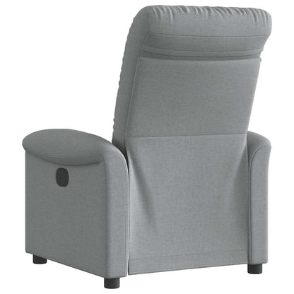 vidaXL Fauteuil relax électrique Gris clair Tissu