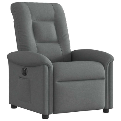 vidaXL Fauteuil relax électrique en tissu gris foncé