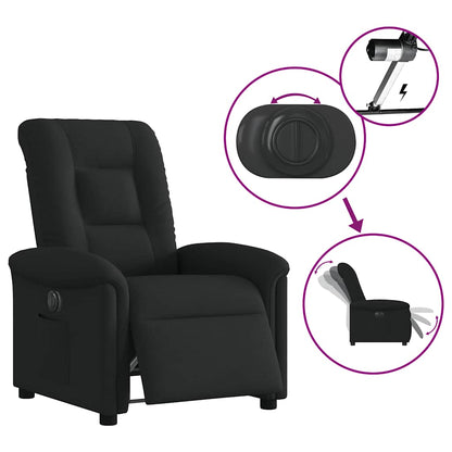vidaXL Relaxsessel Elektrisch Schwarz Stoff