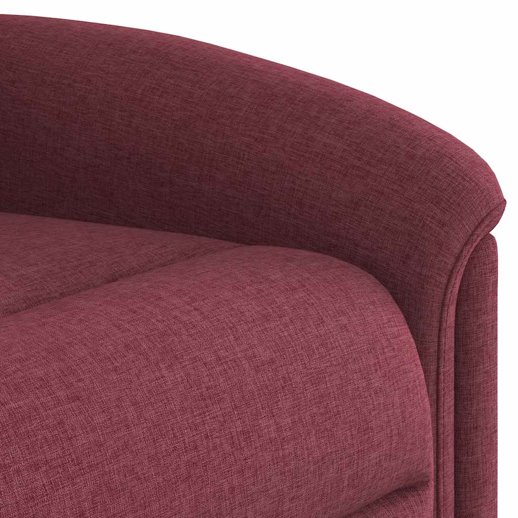 vidaXL Fauteuil relax électrique tissu rouge bordeaux