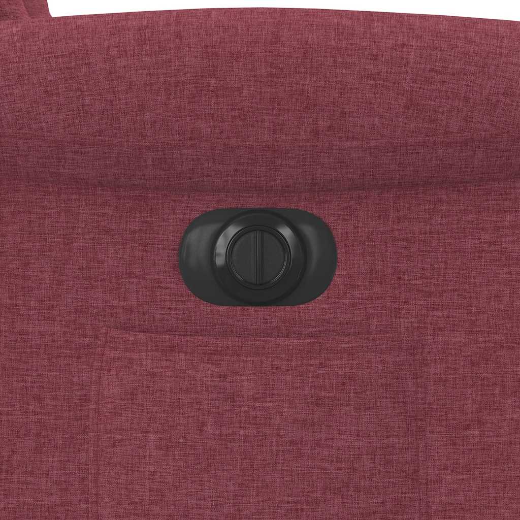 vidaXL Fauteuil relax électrique tissu rouge bordeaux