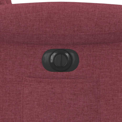vidaXL Fauteuil relax électrique tissu rouge bordeaux