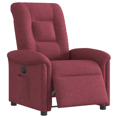 vidaXL Fauteuil relax électrique tissu rouge bordeaux