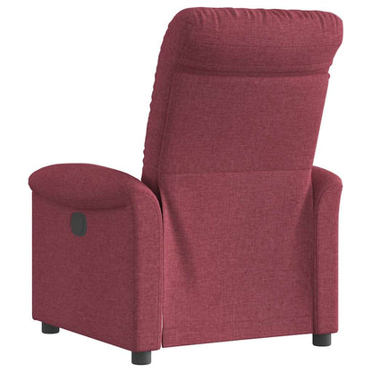 vidaXL Fauteuil relax électrique tissu rouge bordeaux