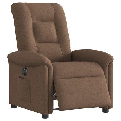 vidaXL Relaxsessel Elektrisch Braun Stoff