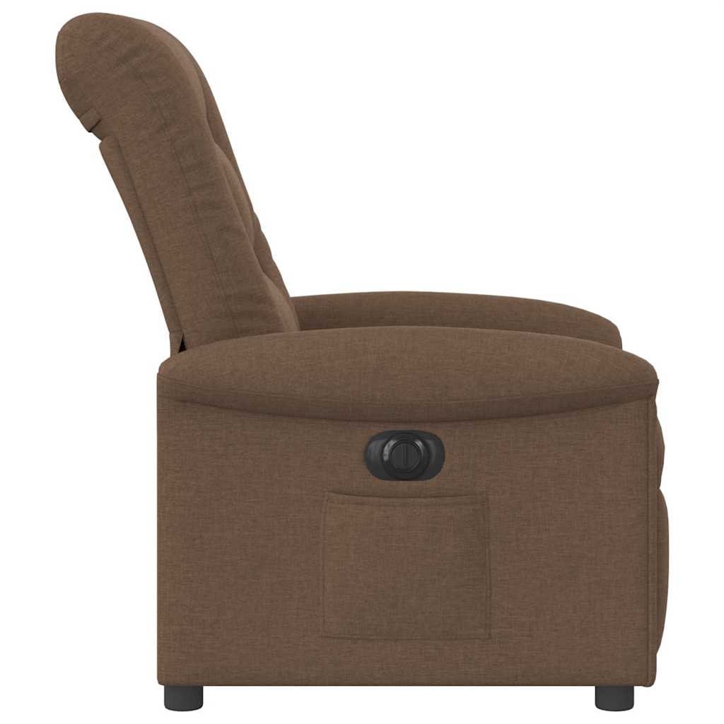 vidaXL Relaxsessel Elektrisch Braun Stoff