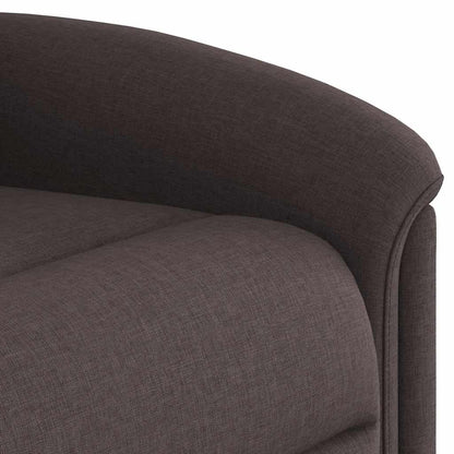 vidaXL Fauteuil relax électrique marron foncé en tissu