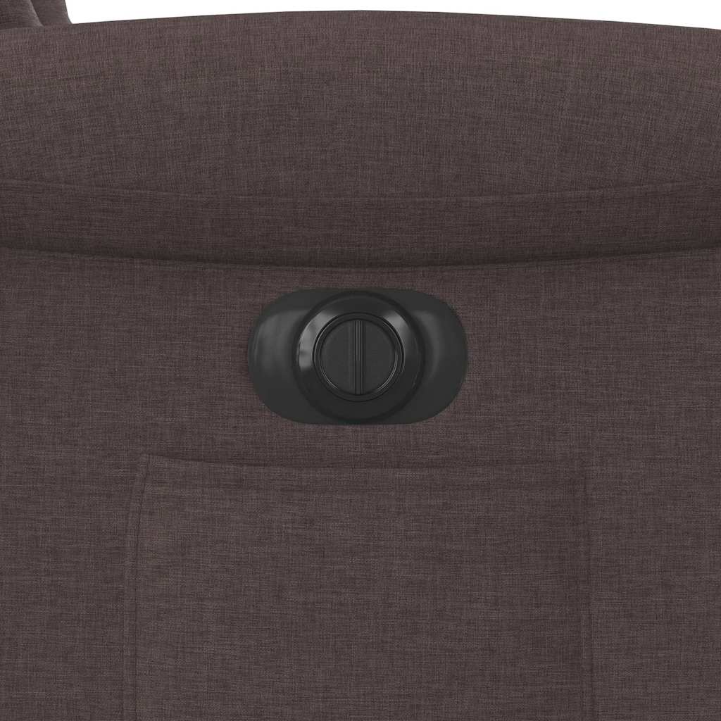 vidaXL Fauteuil relax électrique marron foncé en tissu