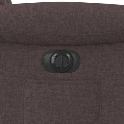 vidaXL Fauteuil relax électrique marron foncé en tissu