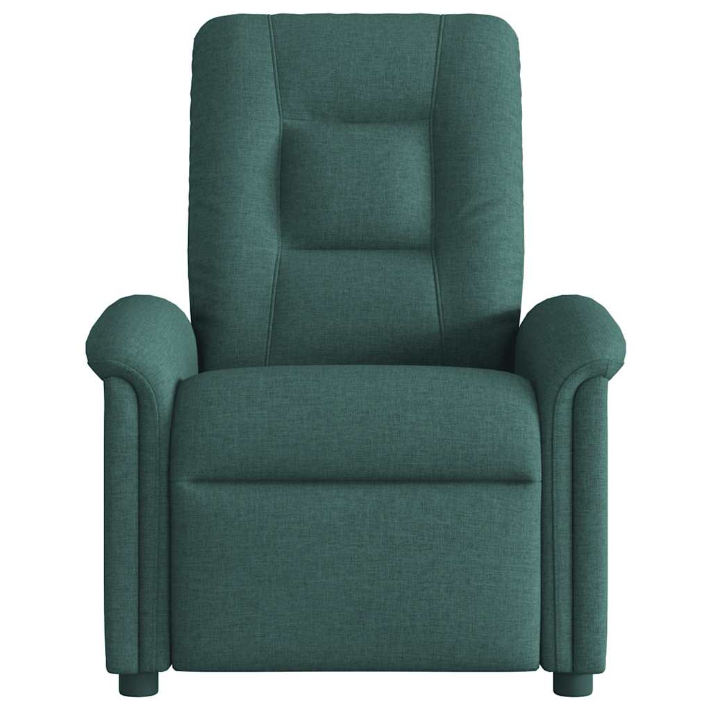 vidaXL Fauteuil relax électrique Vert foncé Tissu