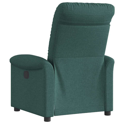 vidaXL Fauteuil relax électrique Vert foncé Tissu