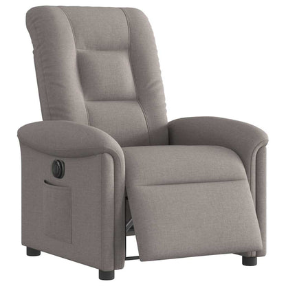 vidaXL Relaxsessel Elektrisch Taupe Stoff