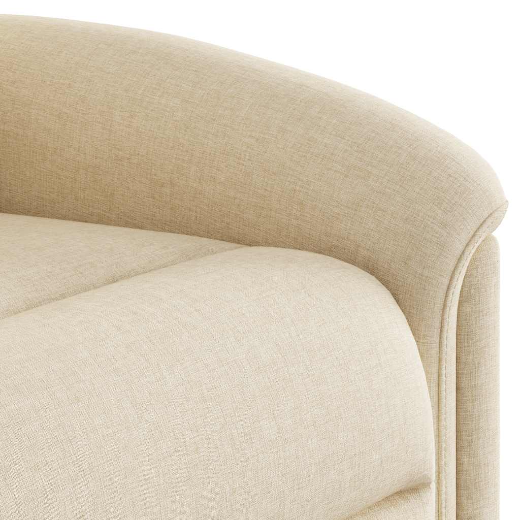 vidaXL Fauteuil de relaxation électrique crème tissu