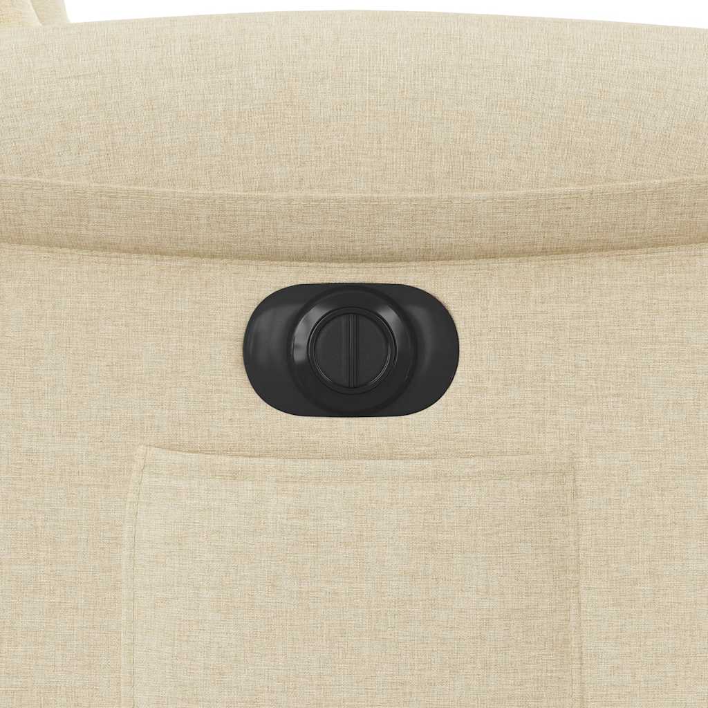 vidaXL Fauteuil de relaxation électrique crème tissu