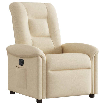 vidaXL Fauteuil de relaxation électrique crème tissu