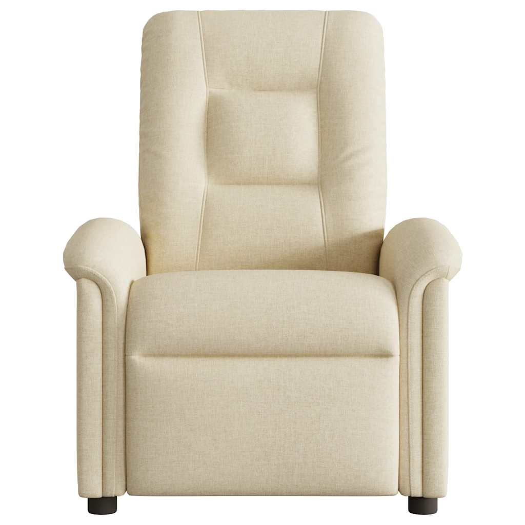 vidaXL Fauteuil de relaxation électrique crème tissu