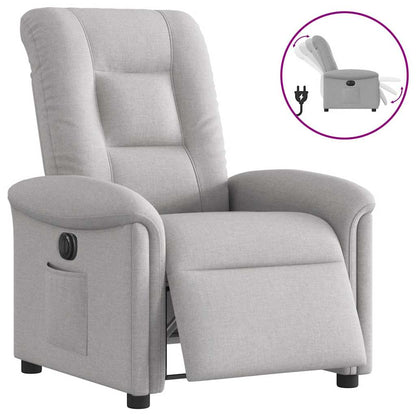 vidaXL Fauteuil relax électrique gris nuage en tissu