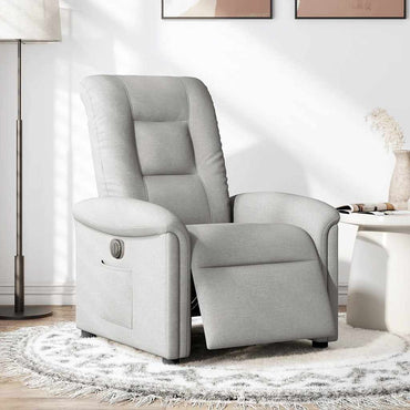 vidaXL Fauteuil relax électrique gris nuage en tissu