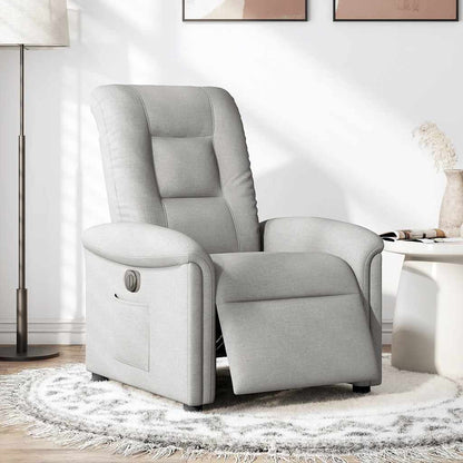 vidaXL Fauteuil relax électrique gris nuage en tissu