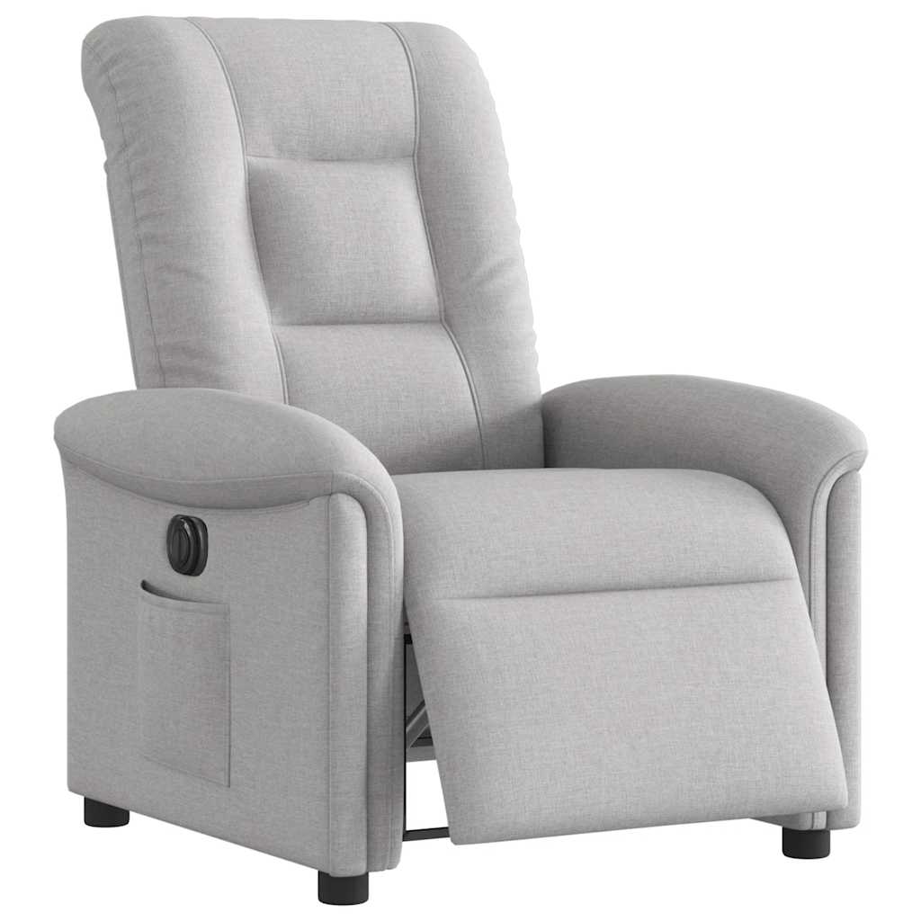 vidaXL Fauteuil relax électrique gris nuage en tissu