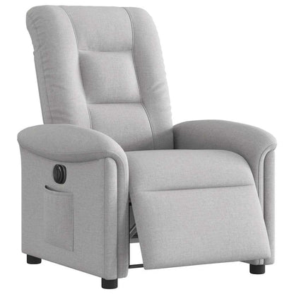 vidaXL Fauteuil relax électrique gris nuage en tissu