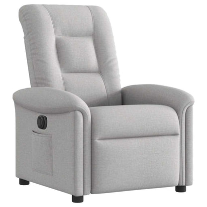 vidaXL Fauteuil relax électrique gris nuage en tissu
