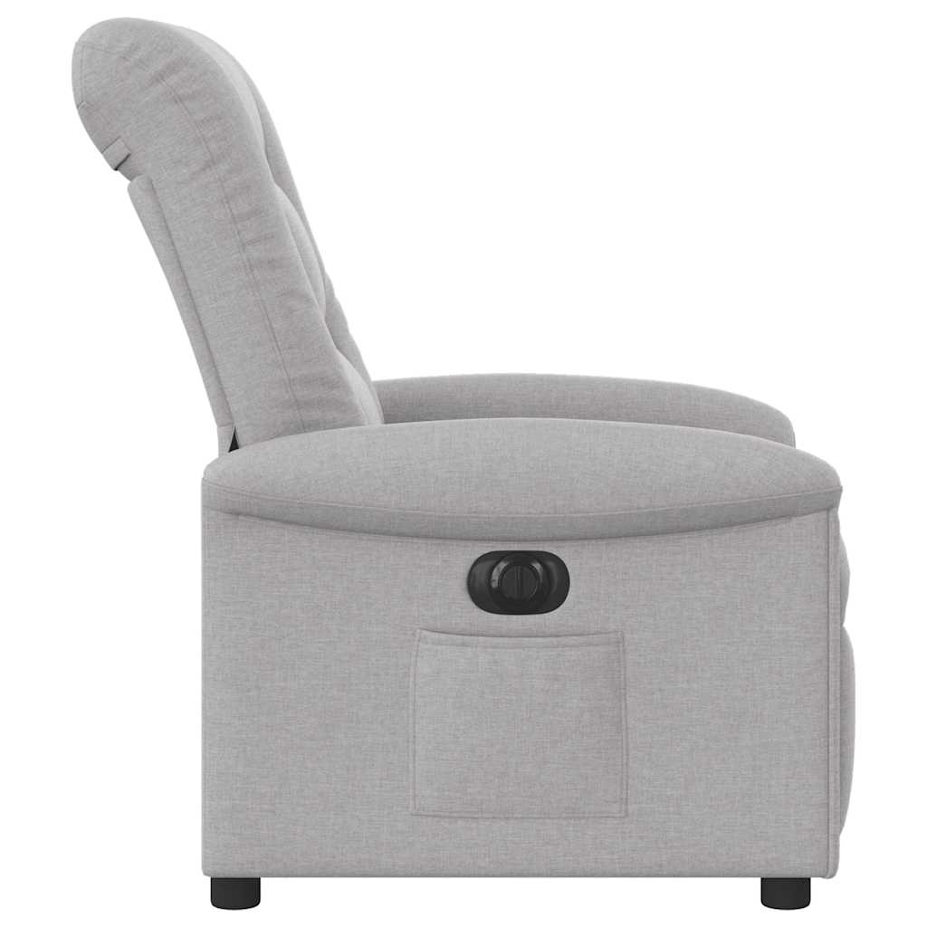 vidaXL Fauteuil relax électrique gris nuage en tissu