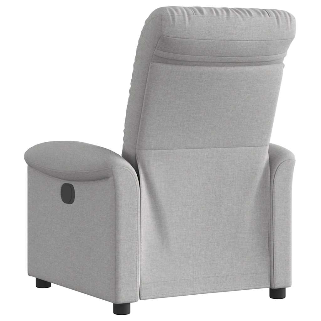 vidaXL Fauteuil relax électrique gris nuage en tissu