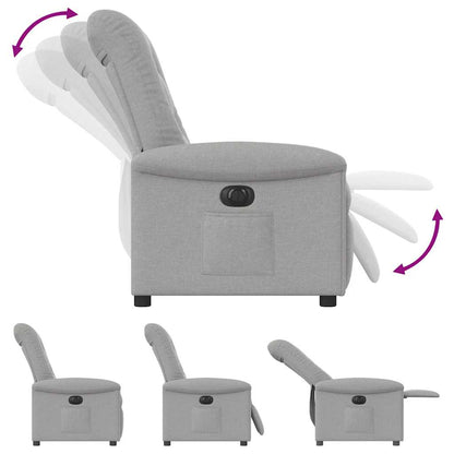 vidaXL Fauteuil relax électrique gris nuage en tissu