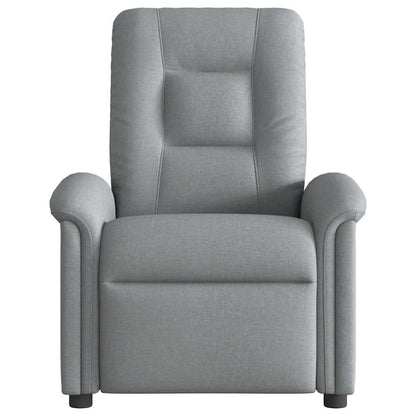 vidaXL Fauteuil de massage électrique Gris clair Tissu