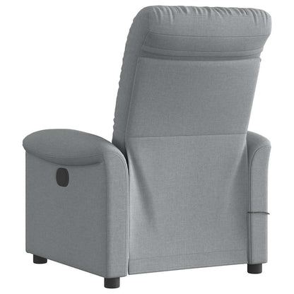 vidaXL Fauteuil de massage électrique Gris clair Tissu