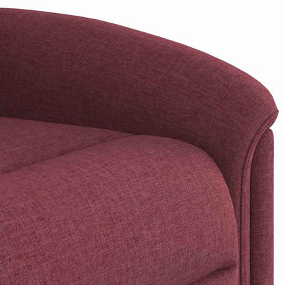 vidaXL Fauteuil de massage électrique en tissu rouge bordeaux