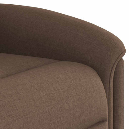 vidaXL Fauteuil de massage électrique marron en tissu