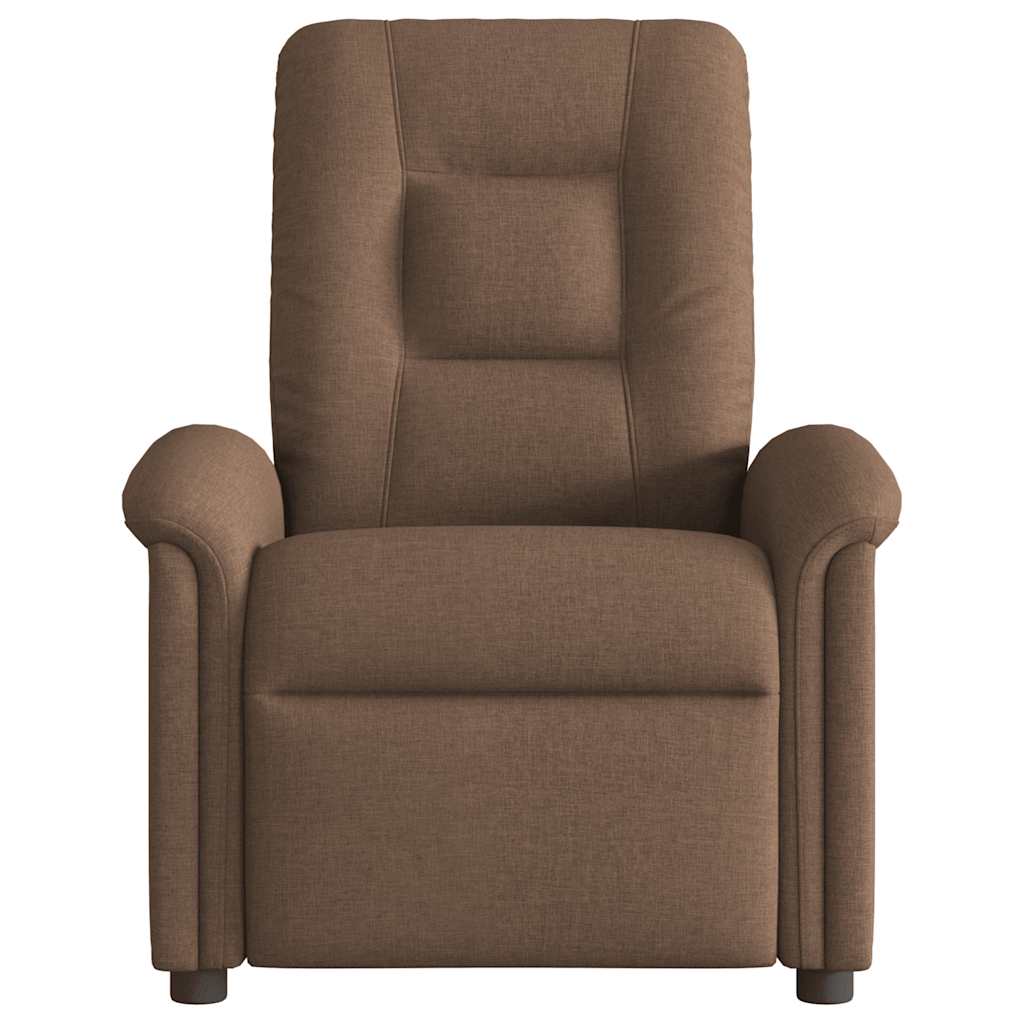 vidaXL Fauteuil de massage électrique marron en tissu