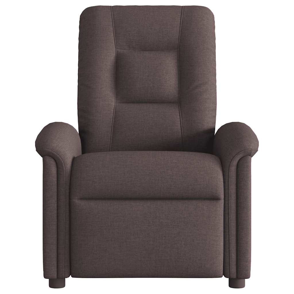 vidaXL Fauteuil de massage électrique marron foncé en tissu